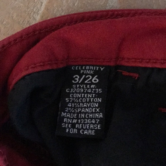 Celebrity Pink Cranberry Red Skinny Jeans - Picture 5 of 7
